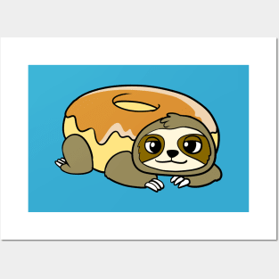 Donut Sloth Posters and Art